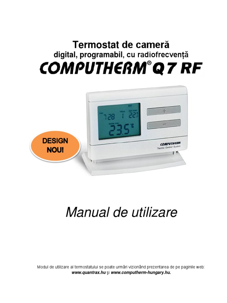Computherm Thermo Control System Manual computherm q7 Rf Manual