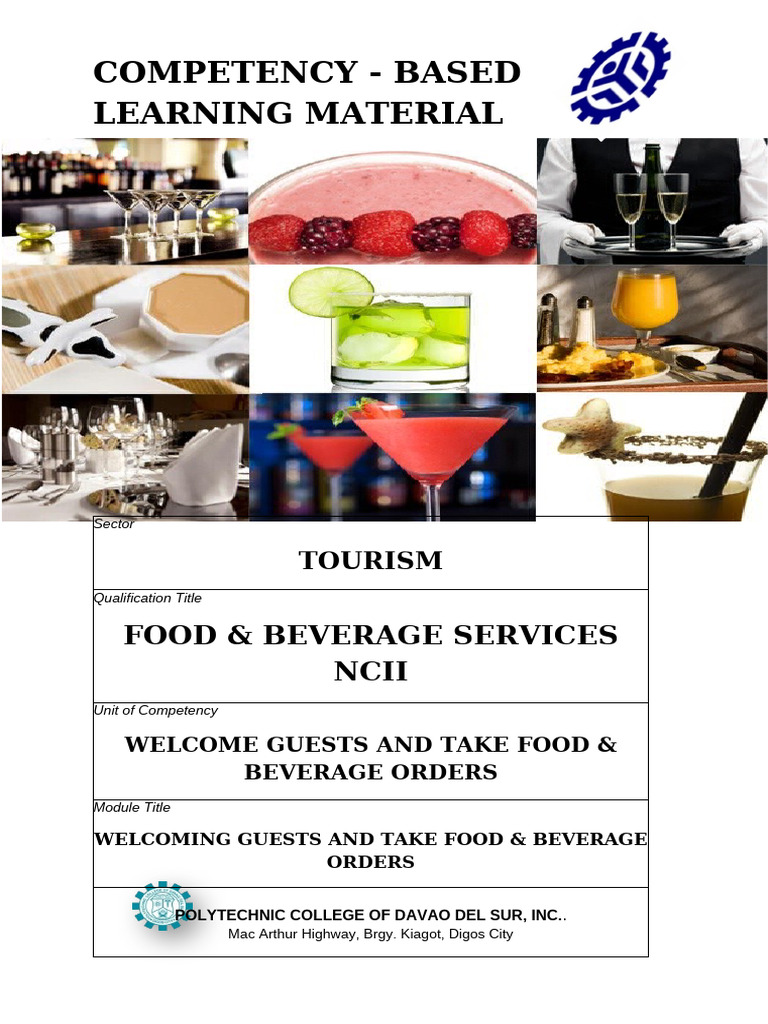 guests and take food and beverage orders Tableware Menu