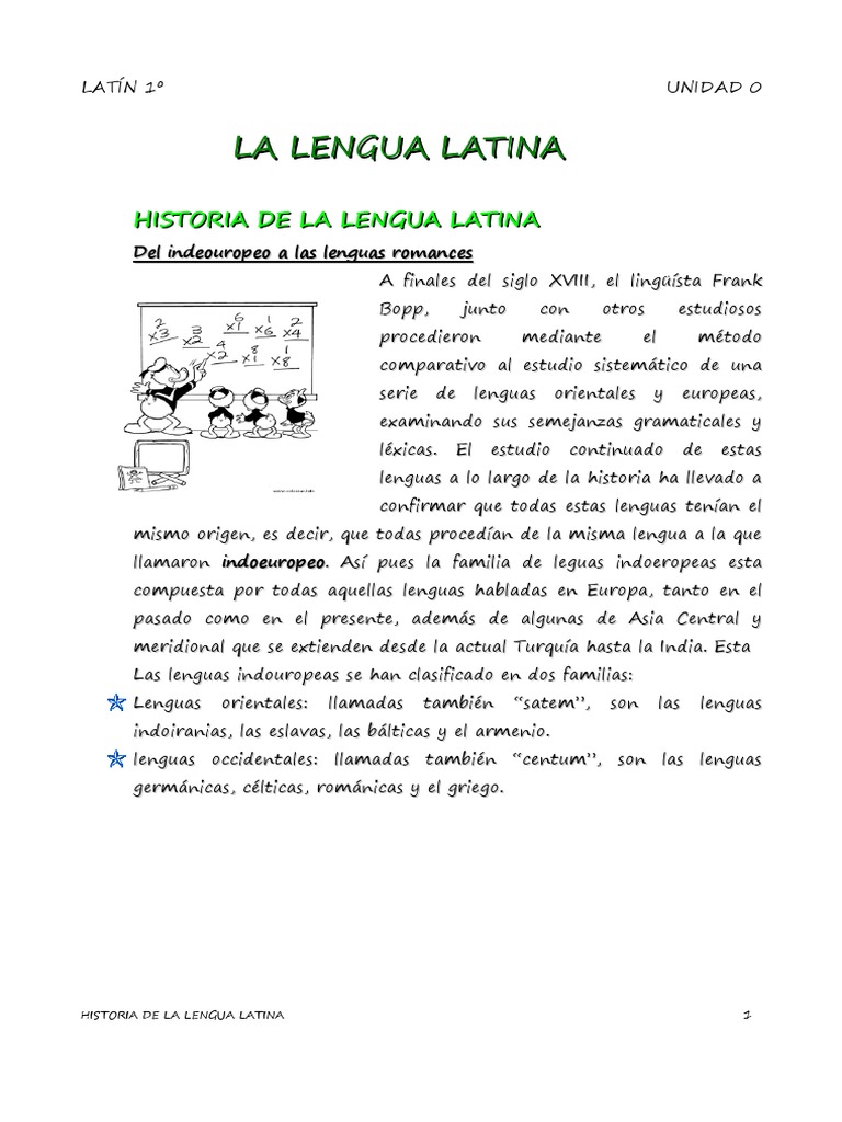 Historia del Latín y su Evolución | PDF | latín | Escritura latina