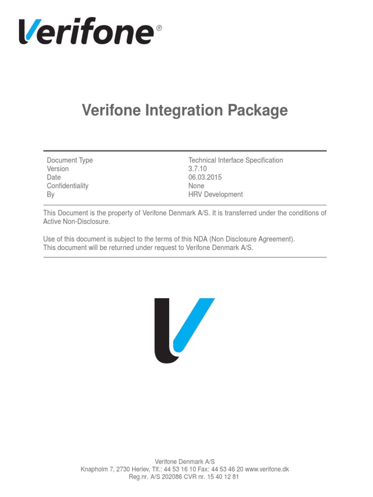 Verifone Integration Package 37 | PDF | Non Disclosure Agreement | Digital  Technology