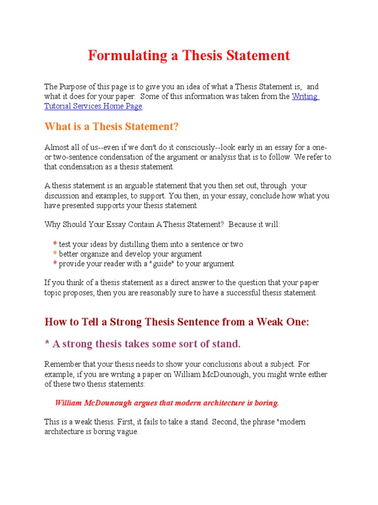 How to write a thesis statement for a research paper image