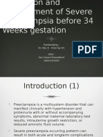 Evaluation and Management of Severe Preeclampsia Before 34 Weeks Gestation