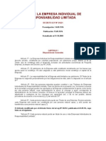 D.L. 21621-Ley de La Empresa Individual de Responsabilidad Limitada