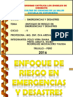 Enfoque de Riesgo en Emergencias y Desastres