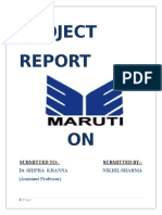 Project Report On Maruti