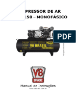 Manual Compressor de Ar v8!15!150l Monofásico Vs1