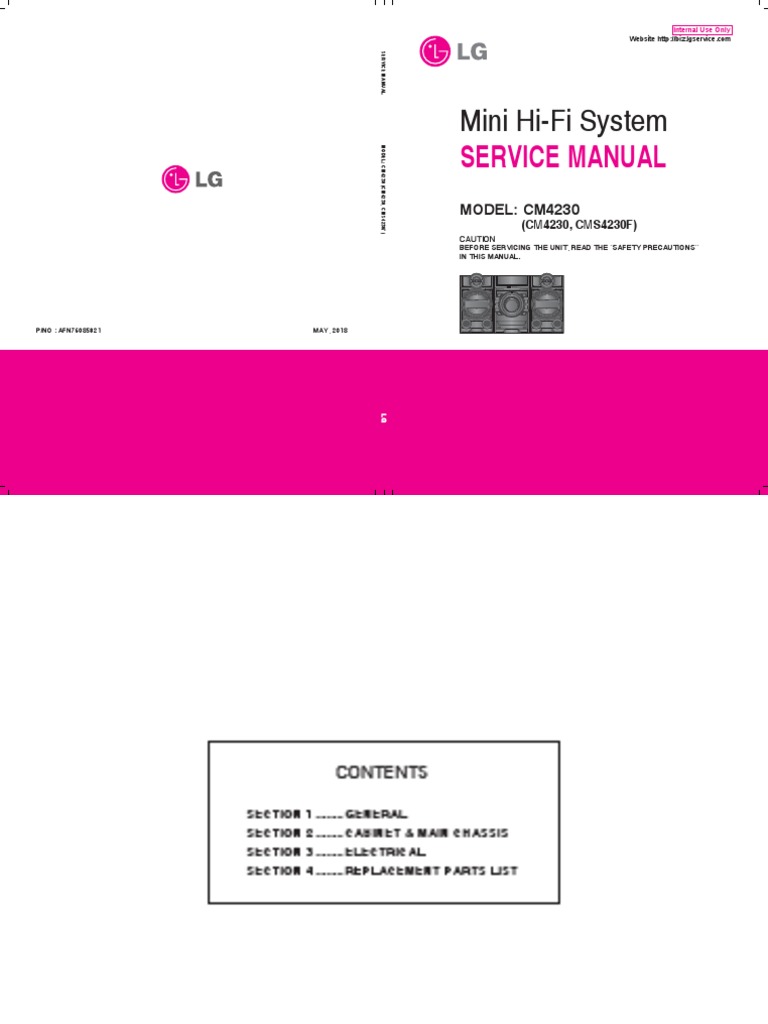 LG CM4230.pdf | Descarga electrostática | Electrostática