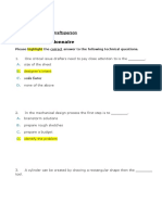 Mechanical Design Draft Person Questionnaire