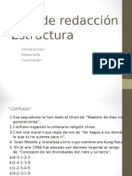 Plan de Redaccion, Crierios Para Su Estructura