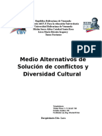 Medios Alternativos de Solución de Conflictos y Diversidad Cultural