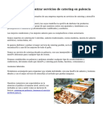 Conoce Donde Encontrar Servicios de Catering en Palencia