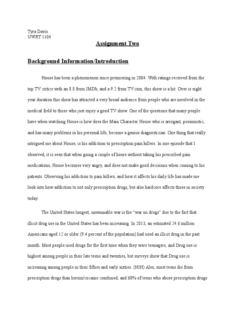 Assignment Two Background Information/Introduction | PDF | Self ...