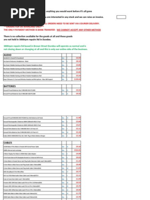 Pricelist