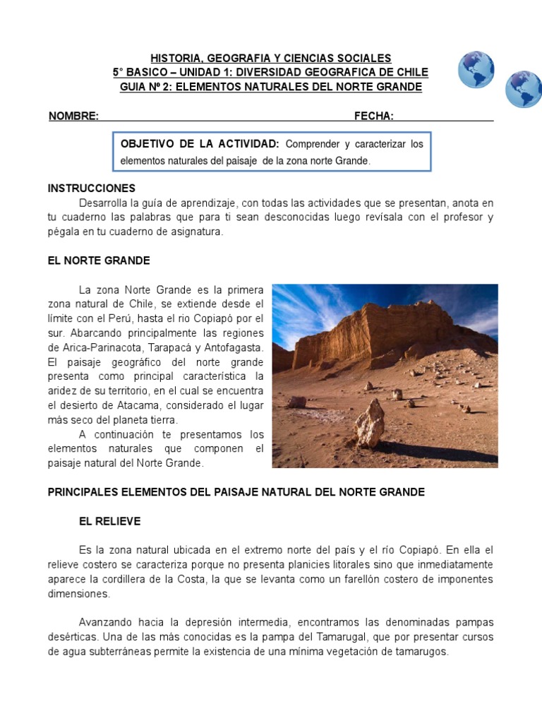 Relieve y Clima del Norte Grande de Chile | PDF | Desierto | Ciencias ...