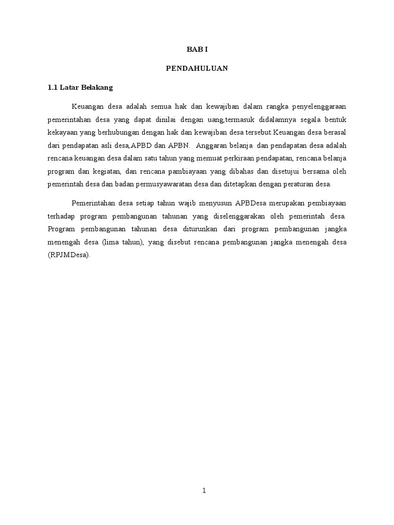 Pengelolaan Keuangan Desa