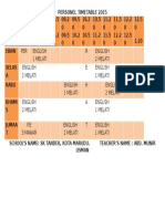 Personel Timetable