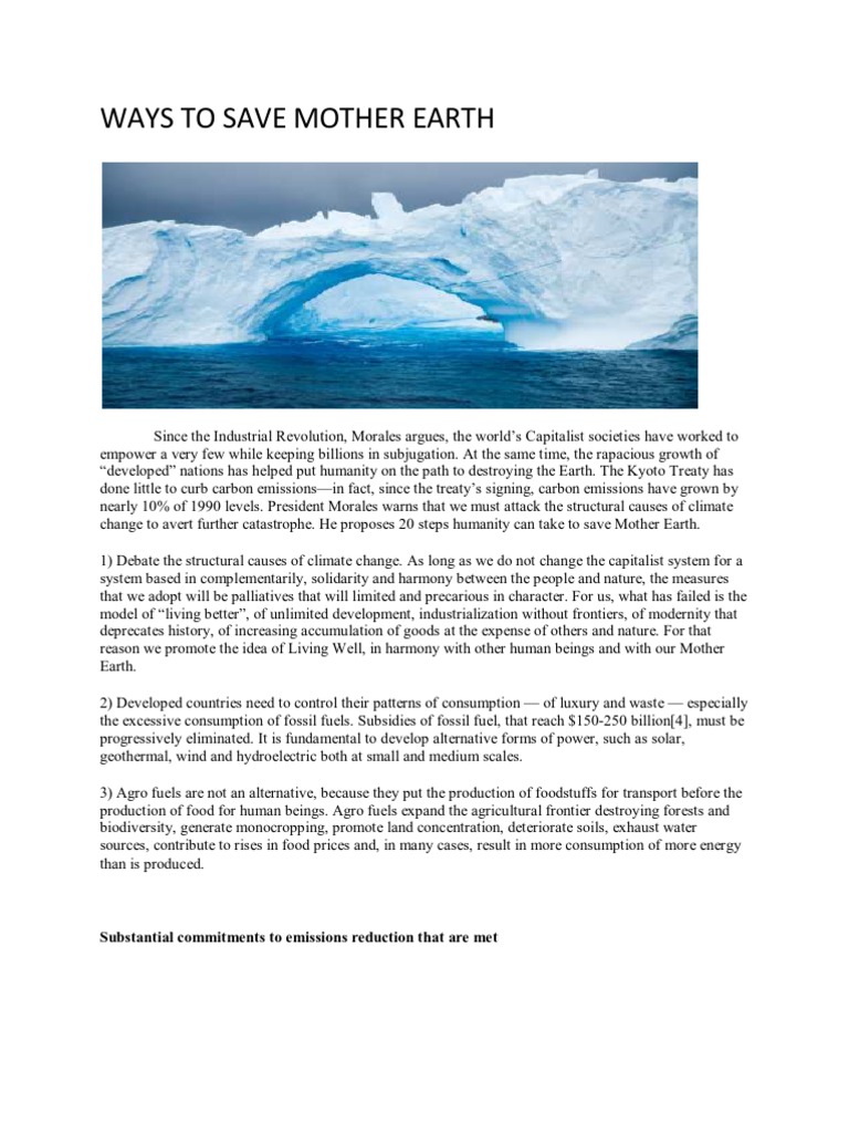 Save mother earth essay brainly image