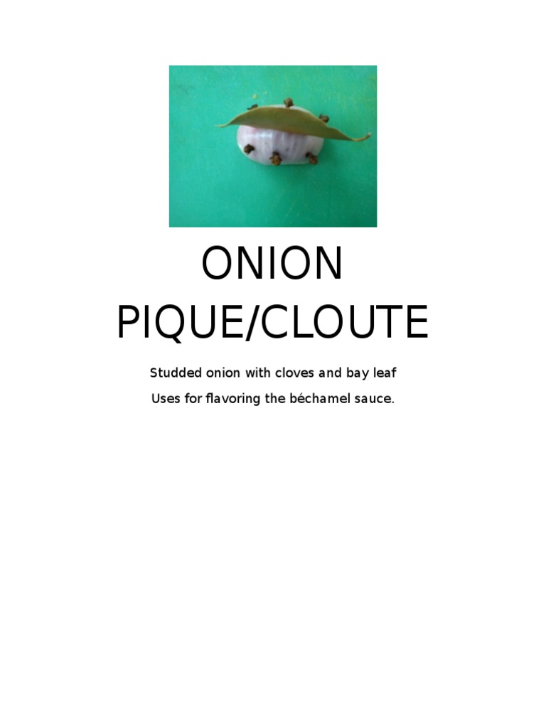 Onion Pique PDF