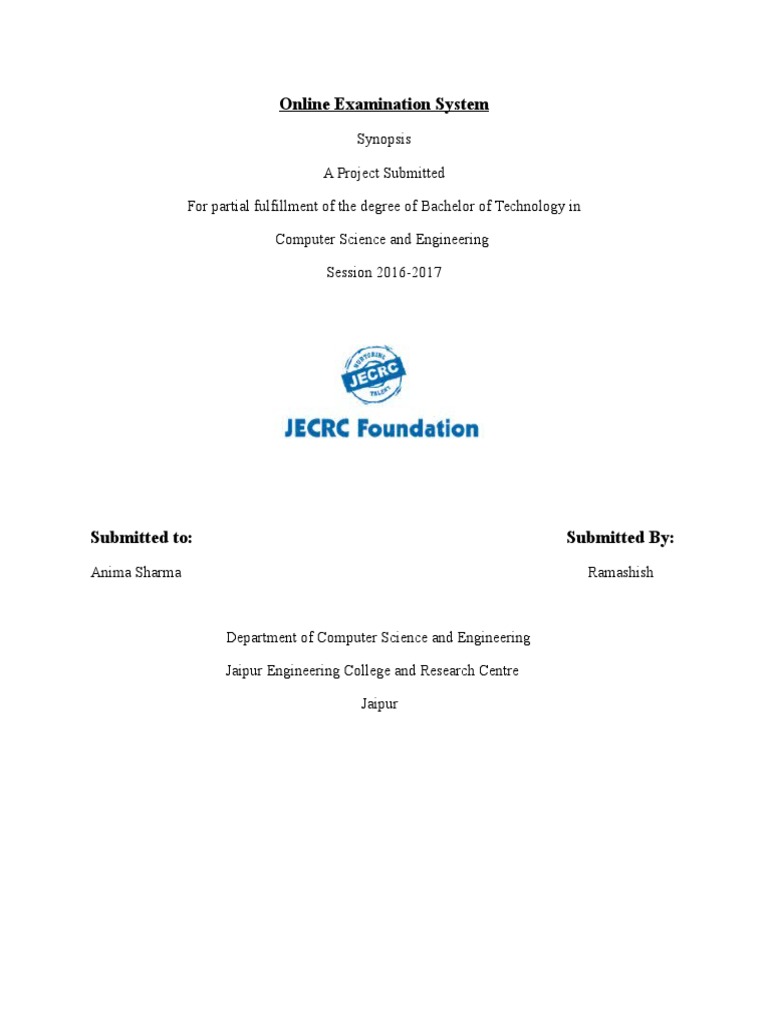 Online Examination System Overview | PDF | Standardized Tests | Test ...