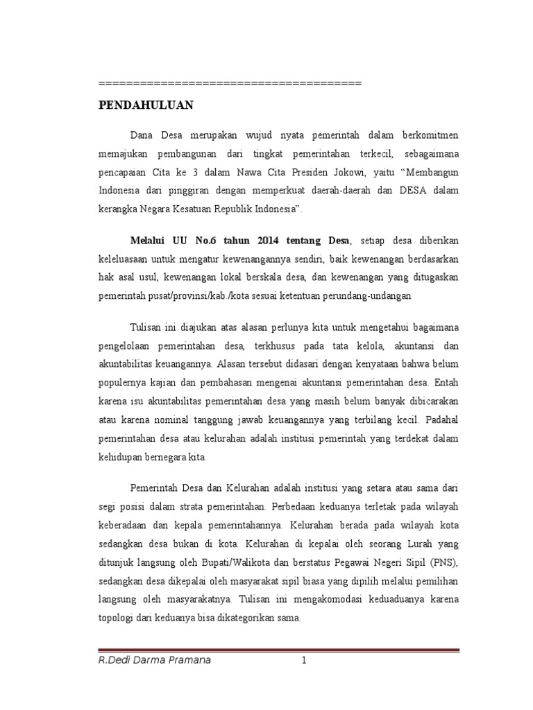 Artikel Dana Desa Pdf