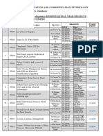 BS Information Technology (Morning) Final Year Projects Proposal Final Approval List. 