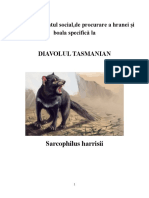 Comportamentul Social Si de Procurare A Hranei La Diavolul Tasmanian