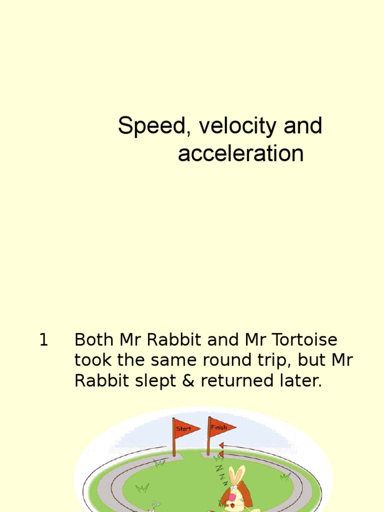 Understanding Speed, Velocity, and Acceleration | PDF | Speed | Velocity