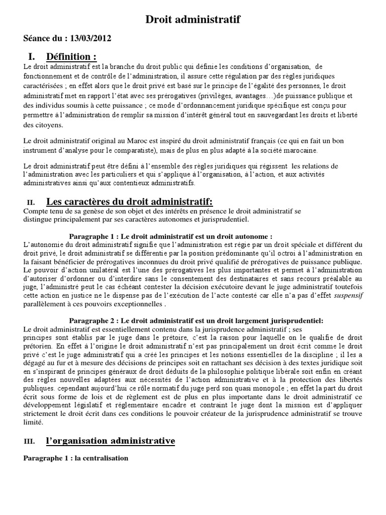 Dissertation droit administratif autonome