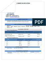 Curriculum Vitae: Career Objective