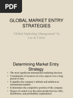 Global Market Entry Strategies and Internationalization Process