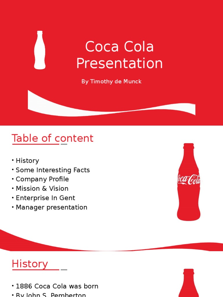 Coca-cola presentation pdf image