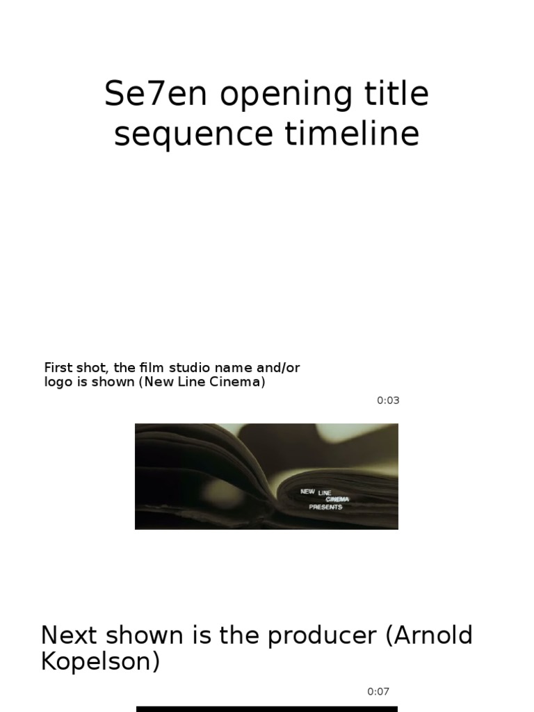 Se7en Title Sequence Breakdown | PDF | Art
