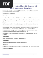 Download Chemistry Notes Class 11 Chapter 14 Environmental Chemistry pdf by Abbaas Alif SN311807856 doc pdf