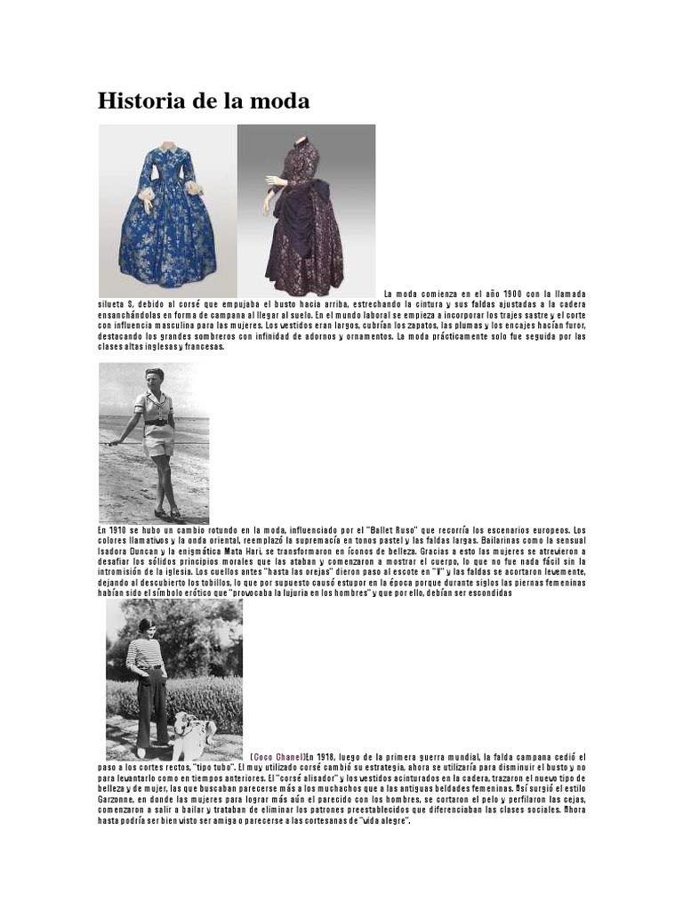 Breve Historia de La Moda | PDF | Corsé | Moda