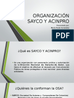 SAYCO Y ACINPRO: Organización de gestión colectiva de derechos de autor en Colombia