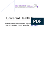 Universal Health Care: For Technical Information Regarding Use of This Document, Press CTRL and