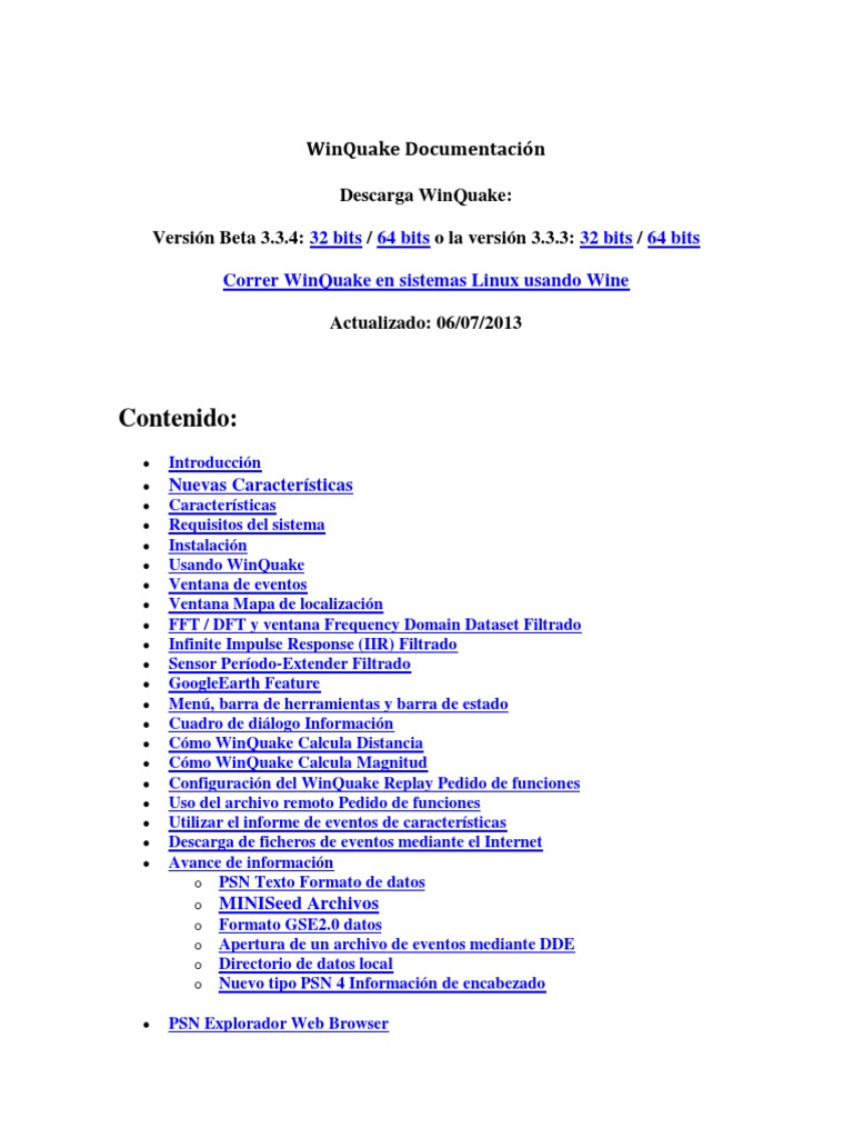 WinQuake Manual From Page PDF Ventana (informática) Archivo de