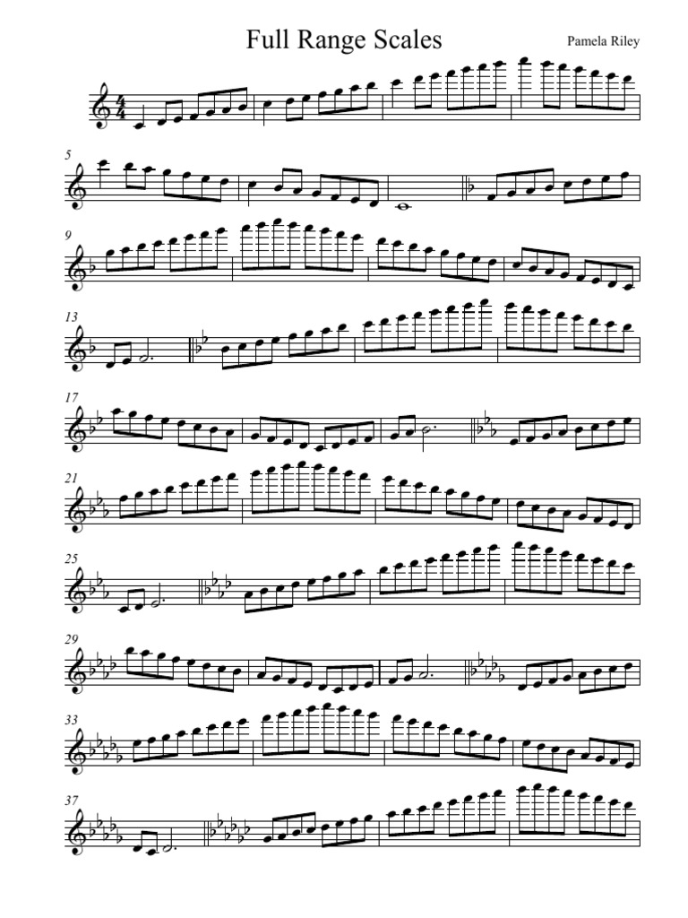 Full Range Flute Scales Full Score PDF