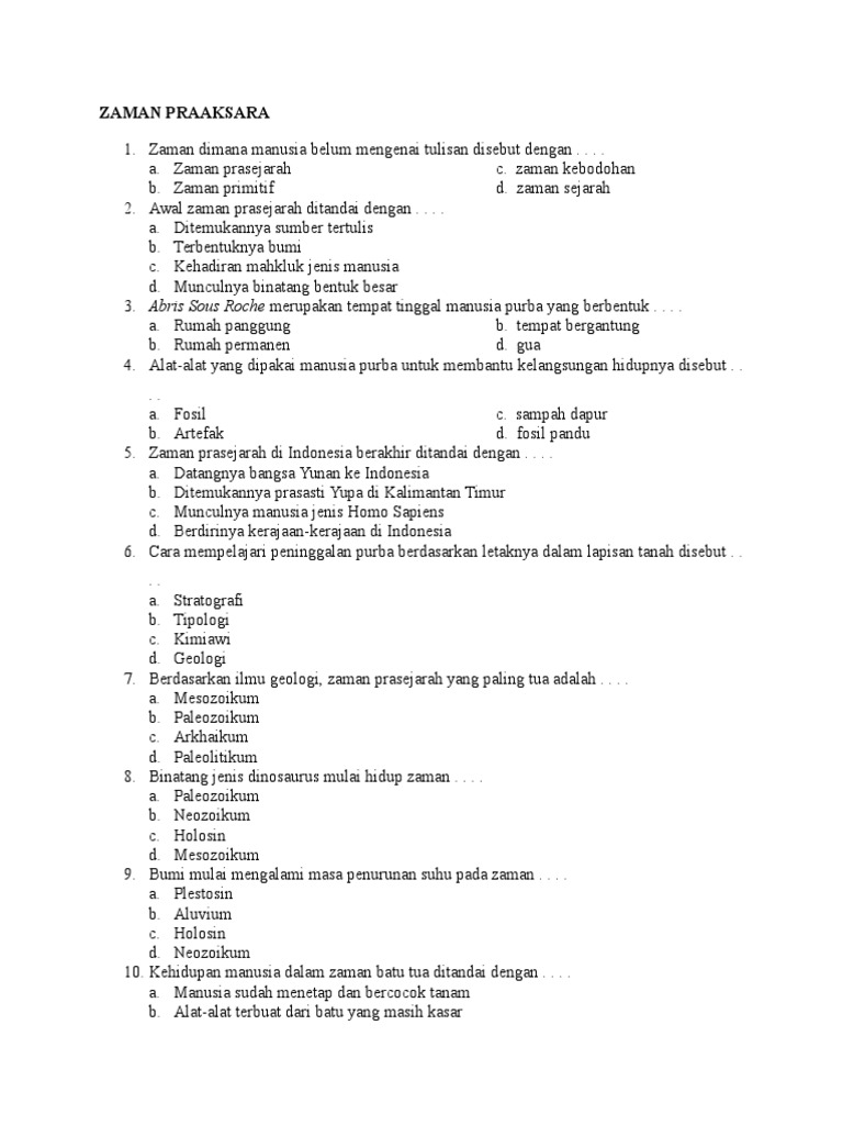 Sejarah soal
