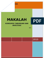 Konsumsi, Tabungan Dan Investasi