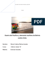 Guerra Del Pacífico y Demanda Marítima de Bolivia Contra Chile