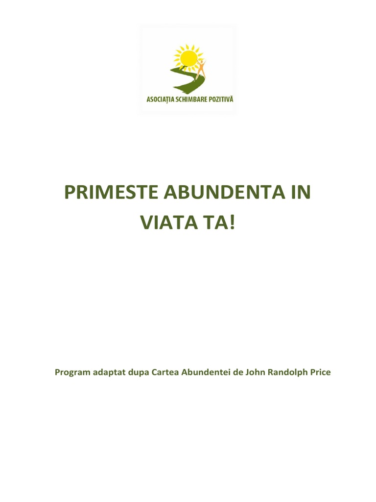 Familiar Summit Nursery school Primeste Abundenta in Viata Ta Ebook PDF | PDF