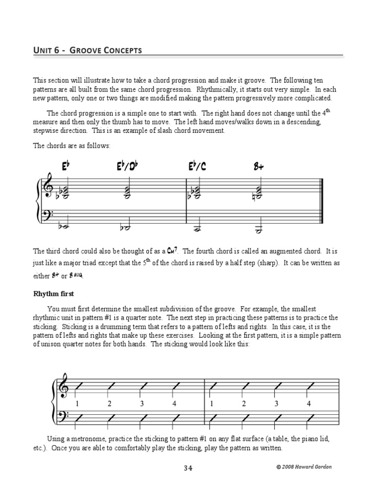 Cm7 B+ B Aug: Rhythm First | Download Free PDF | Chord (Music) | Rhythm