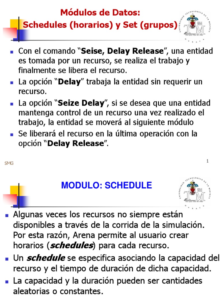 Uso de Schedules en Simulación de Recursos | PDF | Planificación ...
