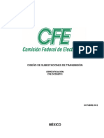 CFE DCDSET01 - Diseño de Subetaciones de Transmision
