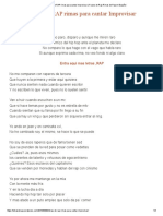 Letras de RAP Rimas para Cantar Improvisar - Frases de Rap Rimas de Rap en Español PDF