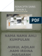 Projek Rekacipta Sains Tahun 5 2016