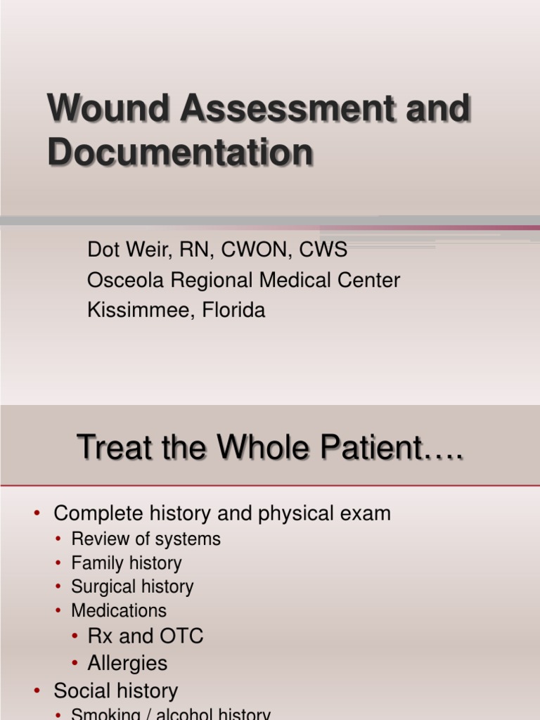 WOUND ASSESSMENT DOCUMENTATION intelligence overview
