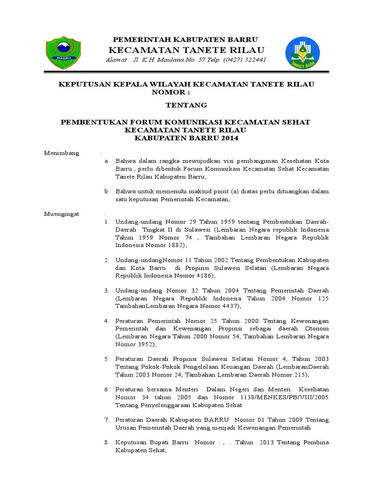 Sk Camat Forum Komunikasi