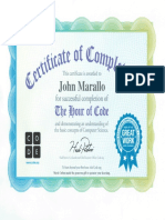 hour of code certificate
